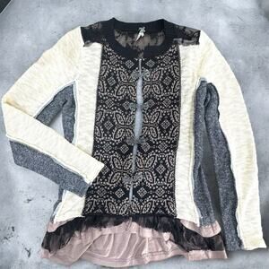 Y2K Women’s lace whimsigoth Grunge lace Cardigan Metal Goth XS Gimmicks BKE